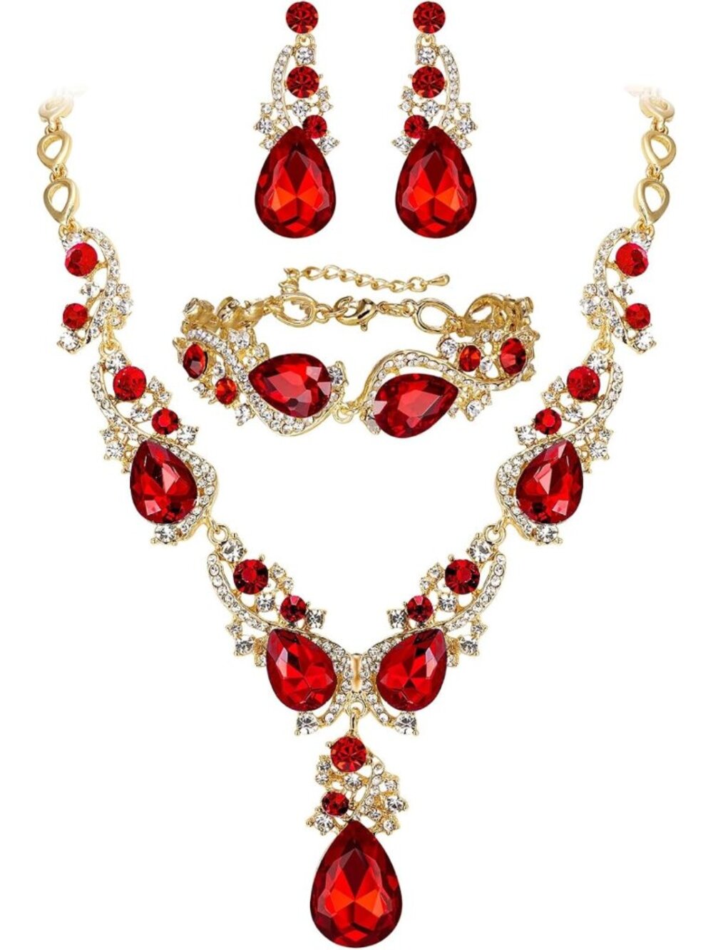 Elegant Wedding Bridal Jewelry Set - Women’s Prom Party Accessories, Gift-Ready